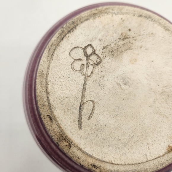 Handmade Signed Ceramic Heart Cutout Lantern Tealight Candle Holder Lilac Rose - Picture 5 of 6